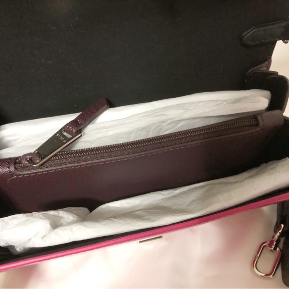 🌸New Furla Patent Leather Pink Shoulder Bag Handbag With Adjustable Strap - Picture 7 of 11